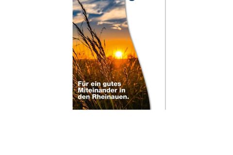 Ein im „Brühler Design“ und auf Recycling Papier erschienener Flyer unter dem Titel „Schützen Sie unsere Natur – Für ein gutes Miteinander in den Rheinauen“ ist im Rathaus erhältlich.