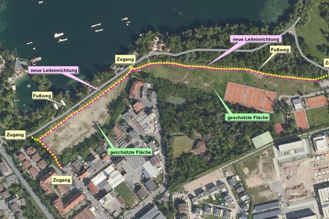 Besucherlenkung auf den Sandrasenflächen am Rheinauer See